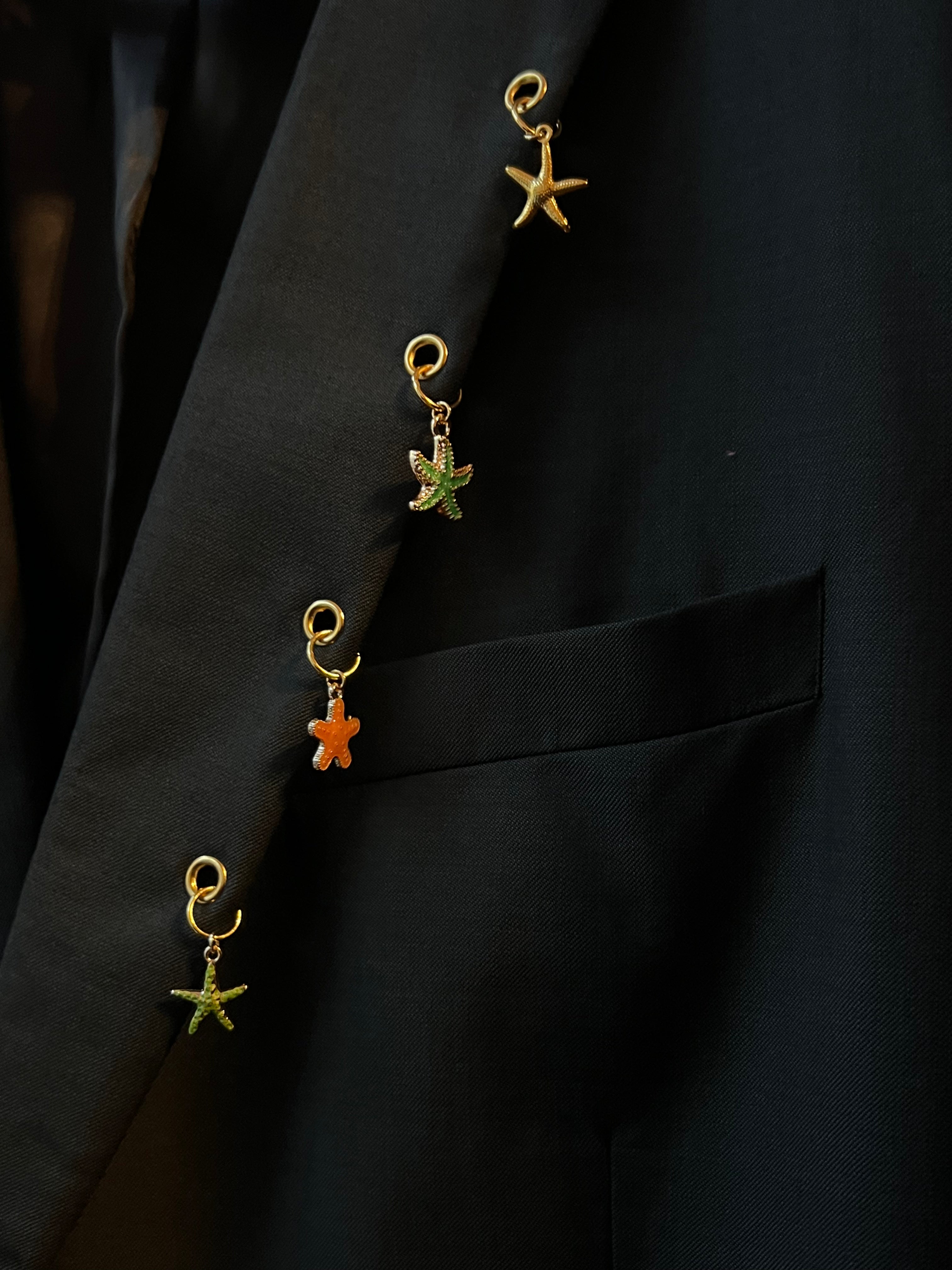 Blazer, bijoux sur col