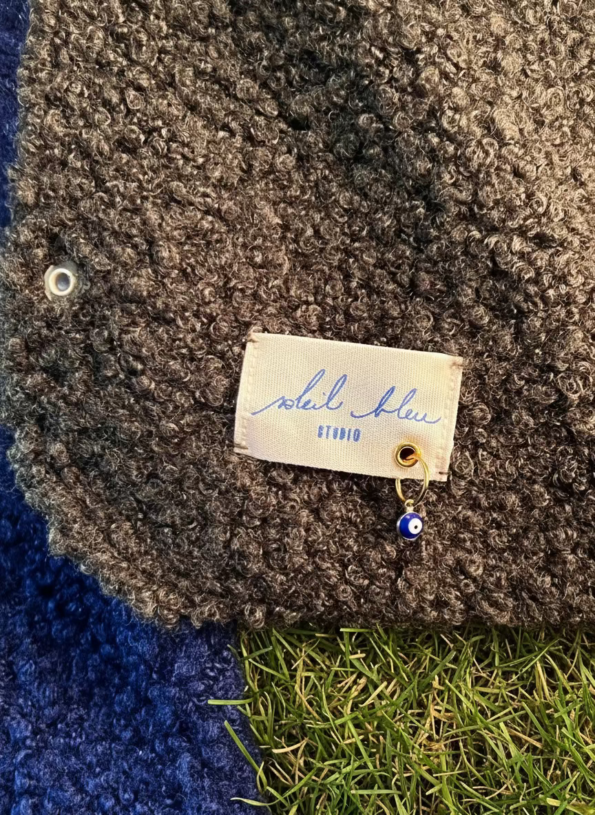 Gilet bi-colore kaki & bleu