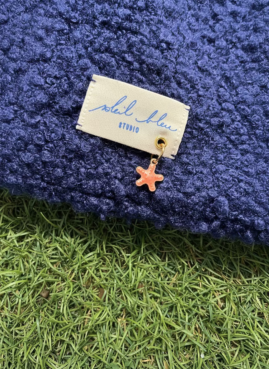 Gilet bleu marine/orange