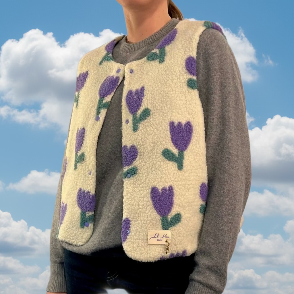 Gilet Fleuri mauve