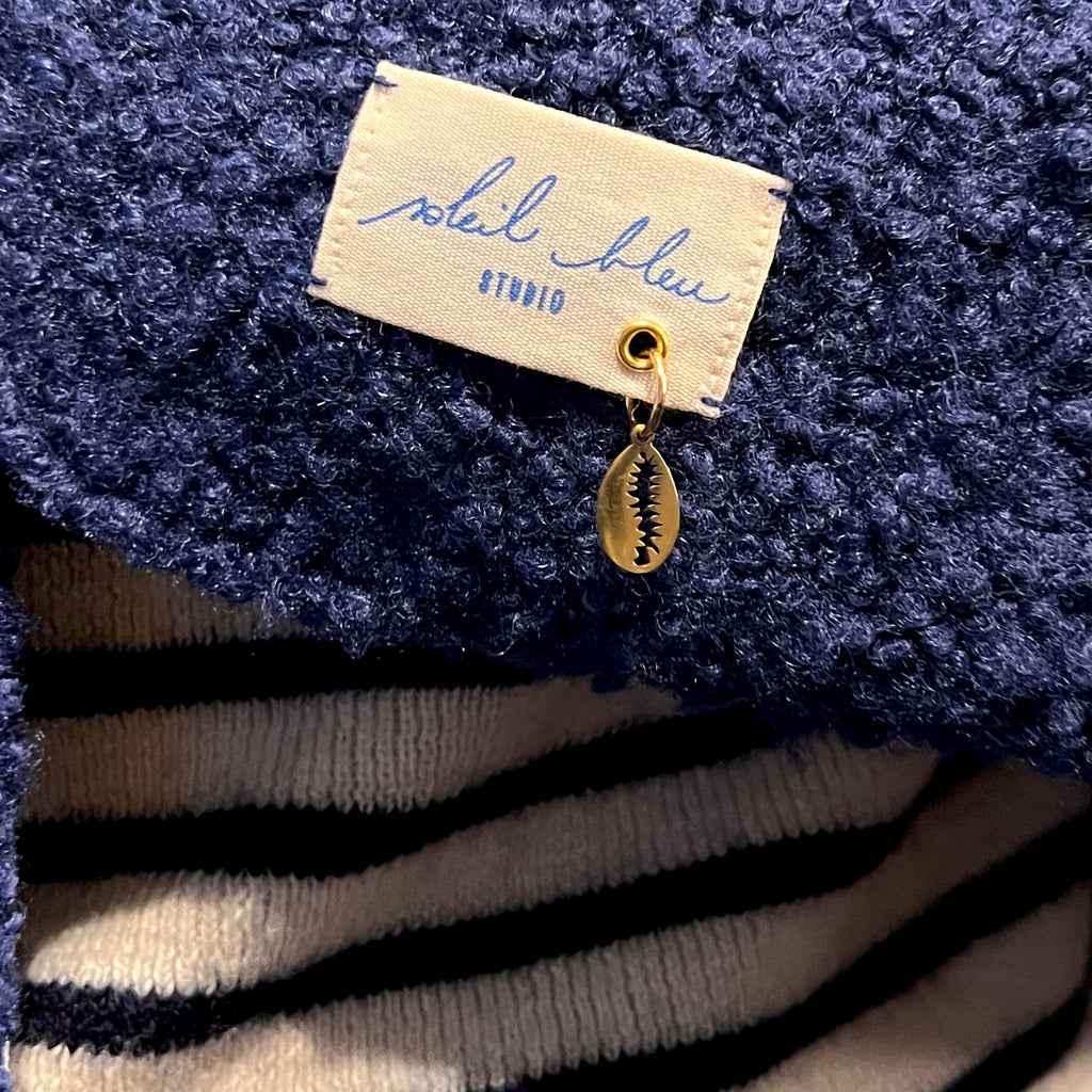 Gilet bleu marine/rayé