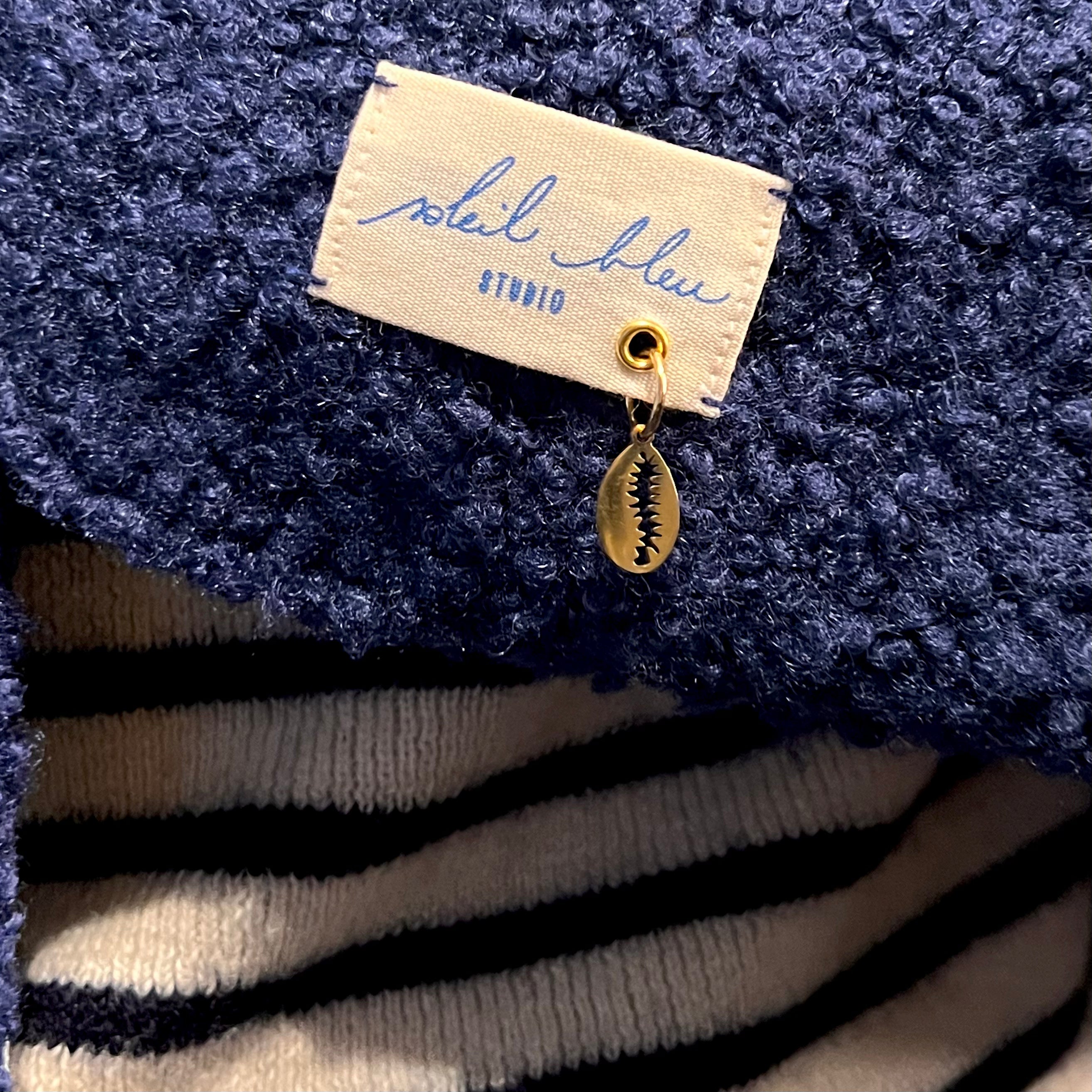 Gilet bleu marine/rayé